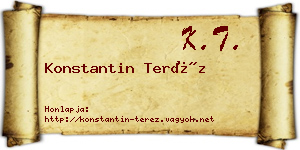Konstantin Teréz névjegykártya